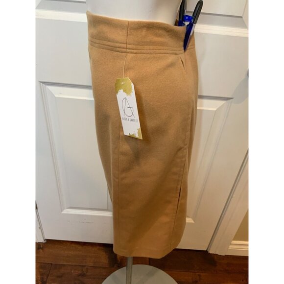 Milly Brown Wool Blend Straight Pencil Skirt, Size 10 - Picture 3 of 5